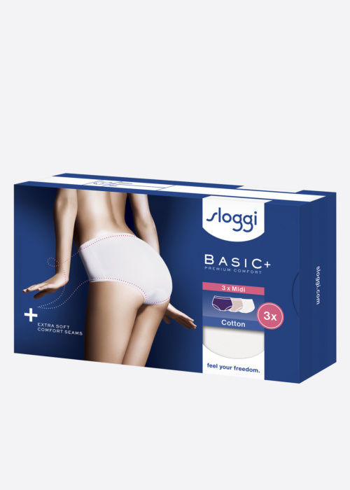 Sloggi Apakšbikses 3PAC Basic+ Midi kastītē