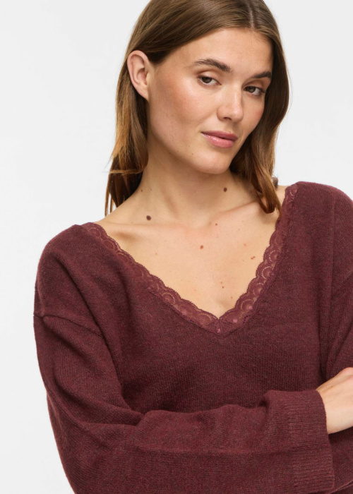 Vila adījums Liga V-Neck Rev Lace
