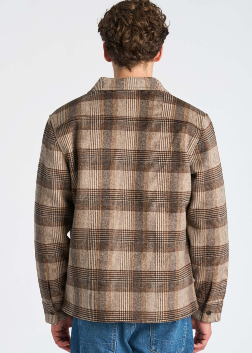 Lindbergh Villane jaka Brushed Check Overshirt