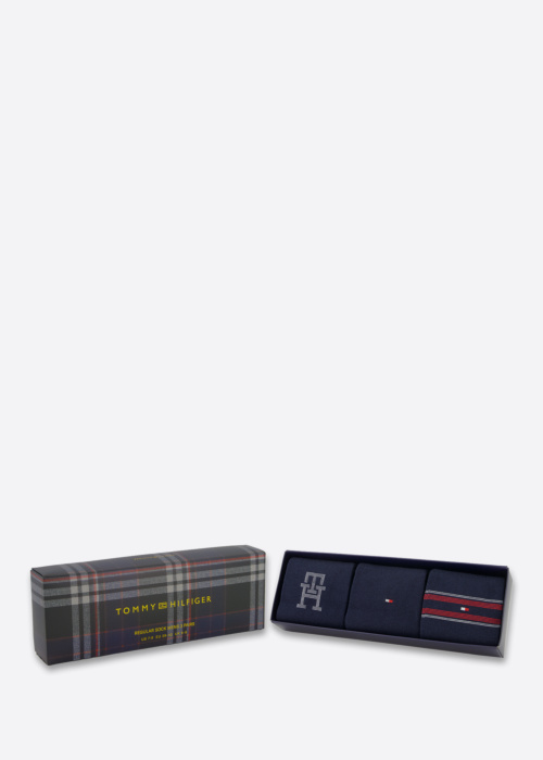 Носки Monogram Stripe 3 Pack в подарочной коробке Tommy Hilfiger