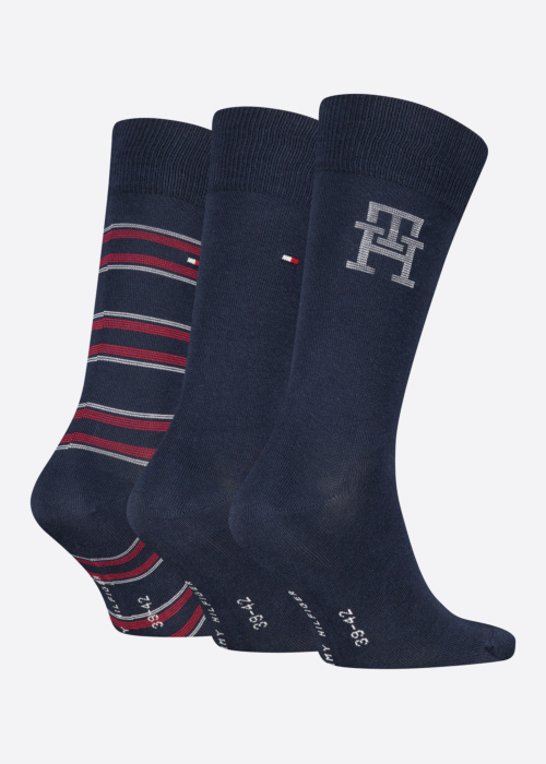 Носки Monogram Stripe 3 Pack в подарочной коробке Tommy Hilfiger