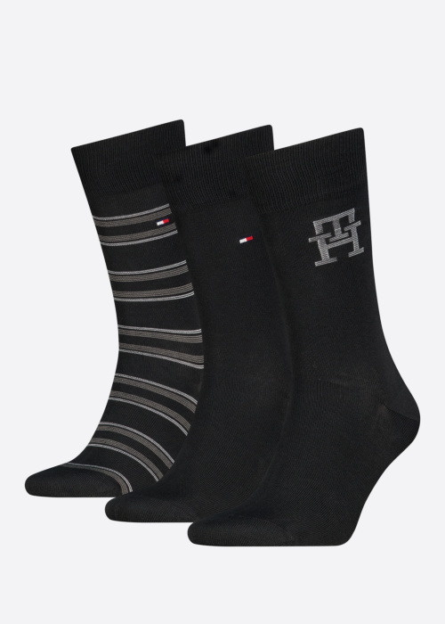 Носки Monogram Stripe 3 Pack в подарочной коробке Tommy Hilfiger