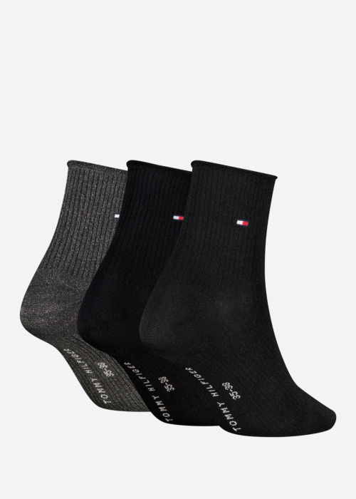 Tommy Hilfiger zeķes Short Lurex 3 Pack dāvanu kastītē