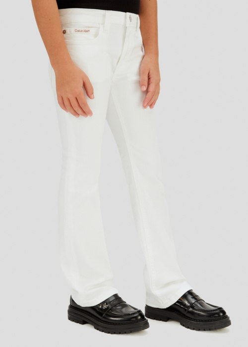 Calvin Klein džinsa bikses Flare White