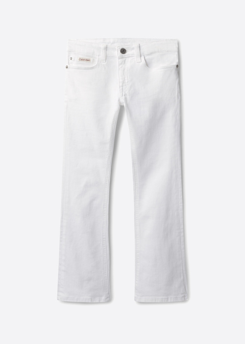 Calvin Klein džinsa bikses Flare White