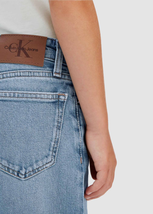 Calvin Klein džinsa bikses Hr Wide Leg Cloudy Blue