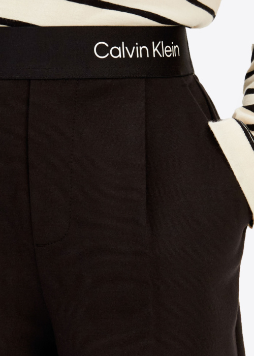 Calvin Klein bikses Logotips Tape Wide Leg Punto