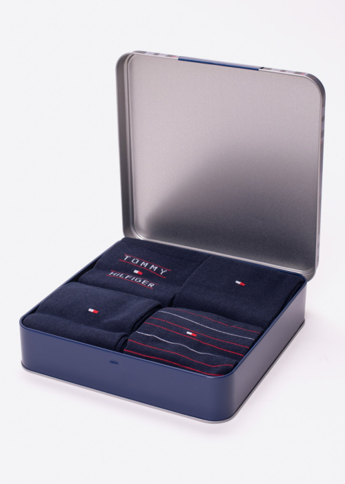 Tommy Hilfiger zeķes Stripe 4 Pack dāvanu kastītē