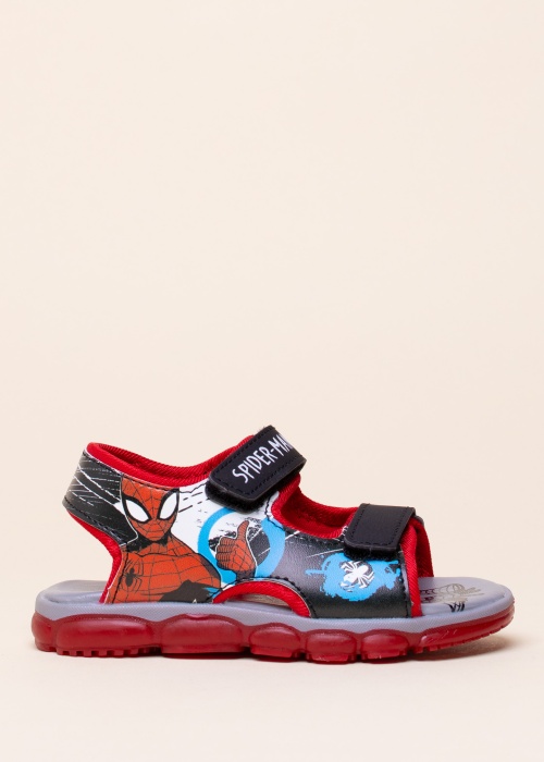 Leomil sandales ar gaismiņām Spiderman