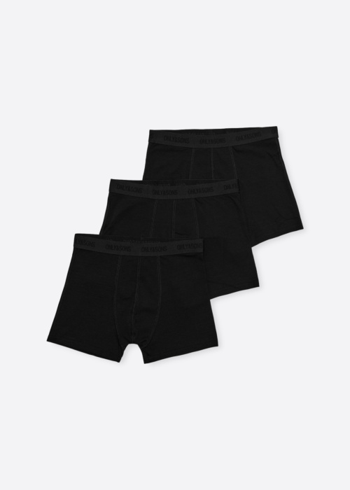 Only & Sons bokseršorti Fitz Solid Black Boxer 3pk. Acc