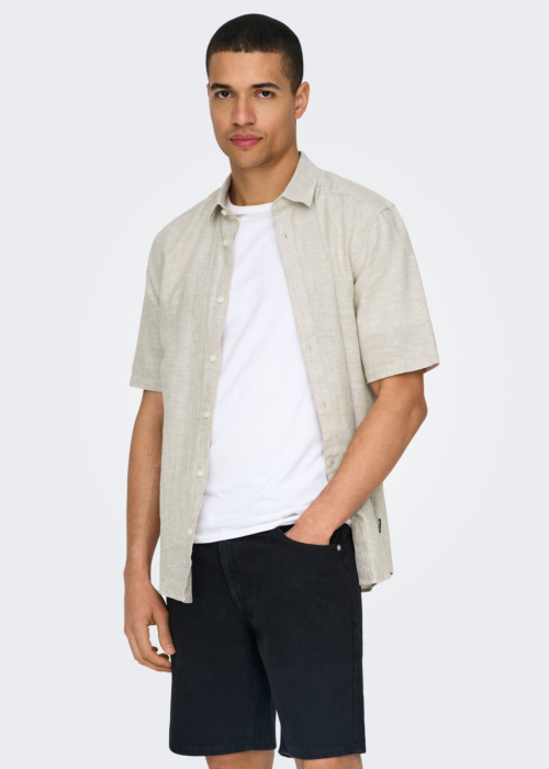 Рубашка Caiden Life Ss Solid Linen Blend Only & Sons