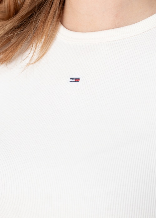 Tommy Jeans T-krekls Tjw Slim Essential Rib Ls