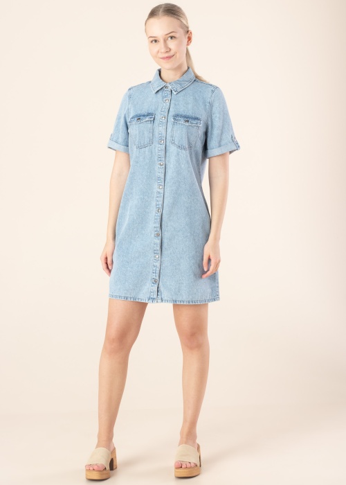 Vero Moda džinsa kleita Jennie Ss Short Denim Dress Ga