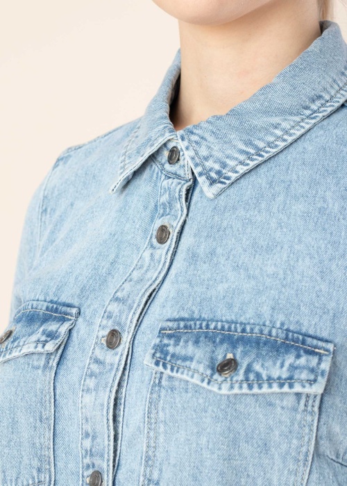 Vero Moda džinsa kleita Jennie Ss Short Denim Dress Ga