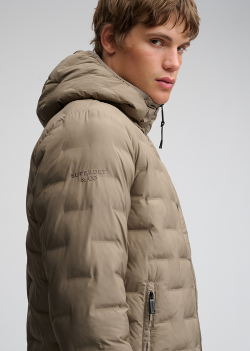 Стёганая демисезонная куртка Hooded Heat Weld Padded SuperDry