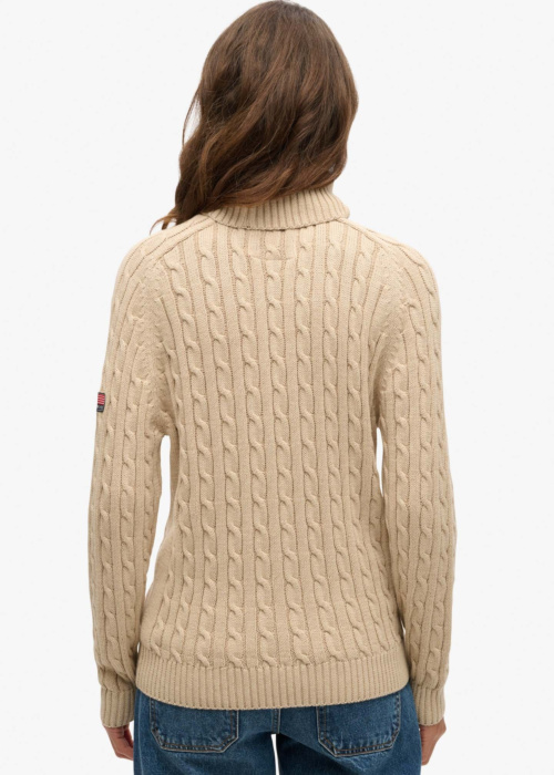 SuperDry adījums Slouchy Cable Roll Neck