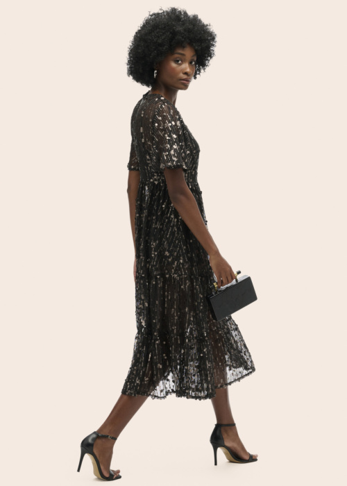 SuperDry svētku kleita Volume Tiered Mesh