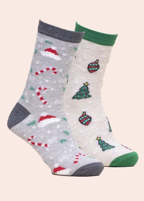 Only dāvanu kastītē 2 pāri zeķu Christmas