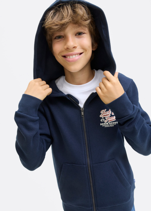 Jack & Jones džemperis Logotips Sweat Ziphood 2col Jnr