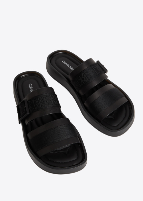 Calvin Klein sandales Ergon Buckle Wb Lth Aop
