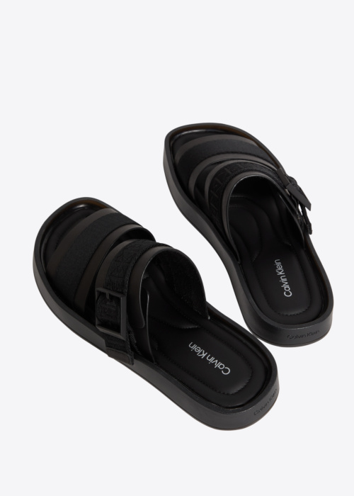 Calvin Klein sandales Ergon Buckle Wb Lth Aop