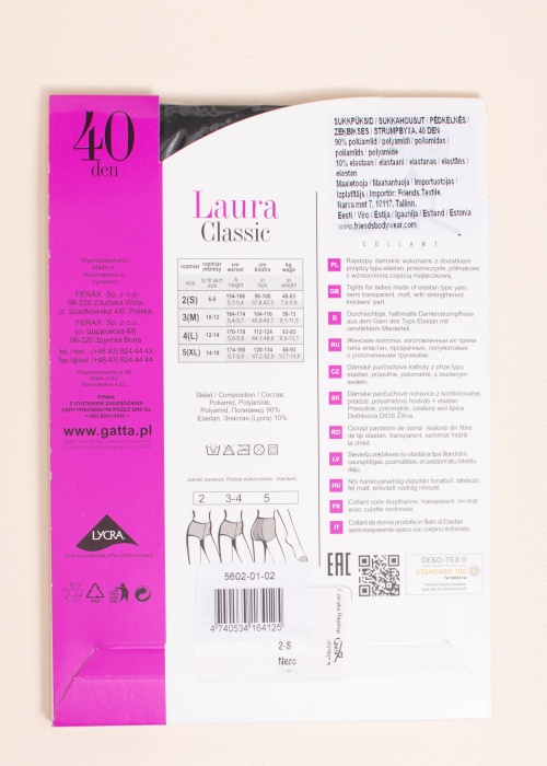 Gatta zeķubikses Laura 40 den