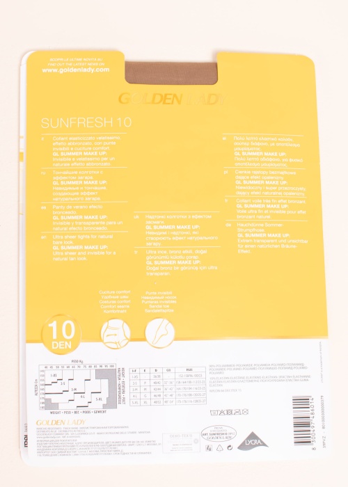 Golden Lady zeķubikses Sunfresh 10 den