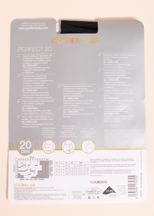 Golden Lady zeķubikses Perfect 20 den