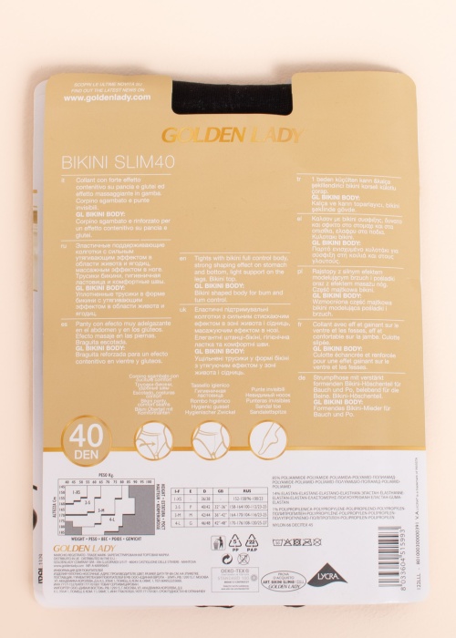 Golden Lady zeķubikses Bikini Slim 40 den