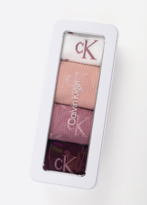 Calvin Klein dāvanu kastītē zeķes Lurex Aop 4 pāri