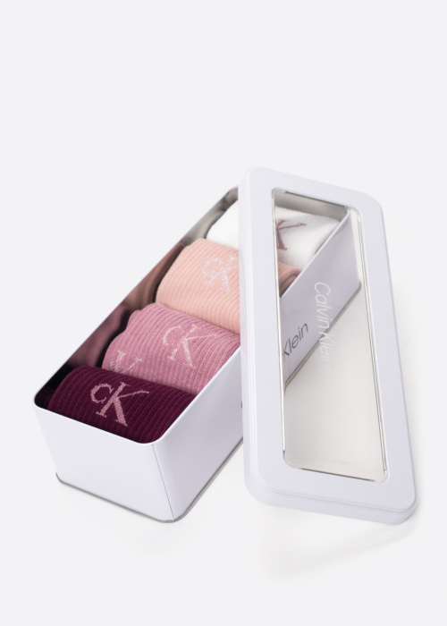 Calvin Klein dāvanu kastītē zeķes Lurex Aop 4 pāri