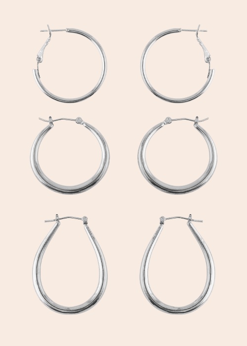 Серьги Pieces. 3 пары