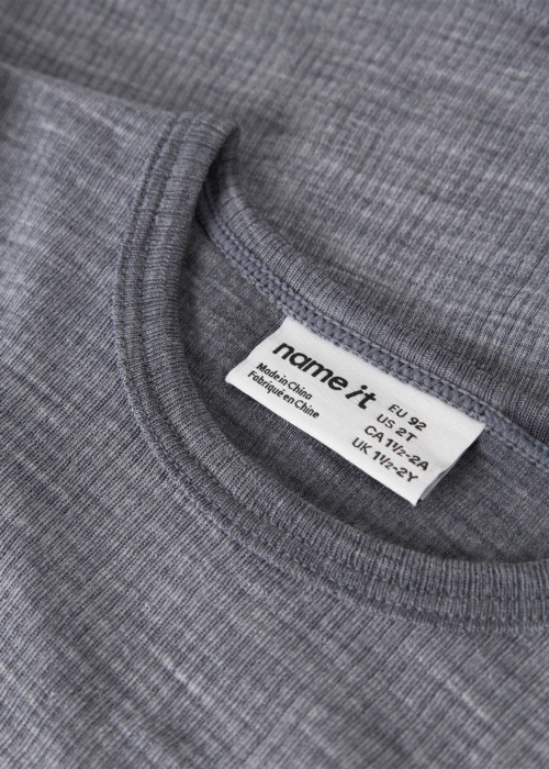 Блуза из шерсти мериноса Wax Wool Rib Name It Mini