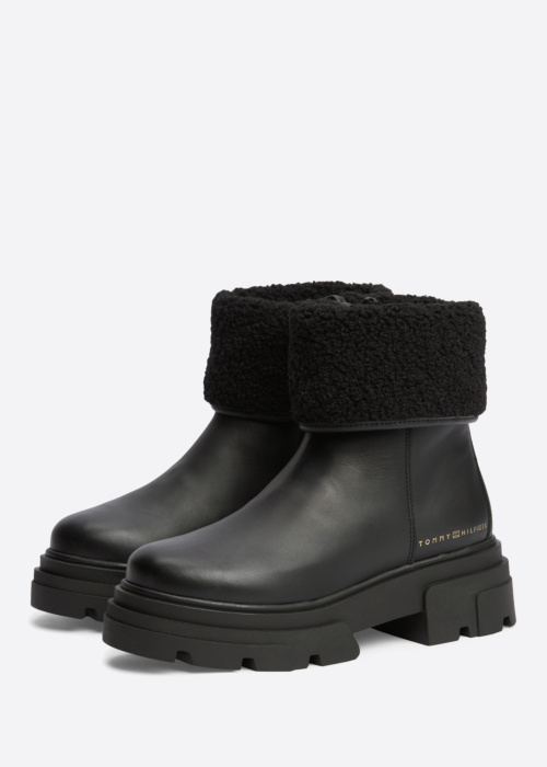 Tommy Hilfiger puszābaki Shearling Fold Chunky Ankle
