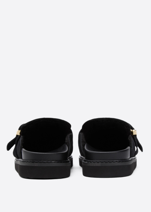 Tommy Hilfiger sandales Buckle Fur Suede Mule