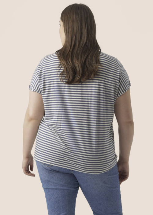 Vero Moda Curve T-krekls Ya Plain Ss Top Stripe Curve