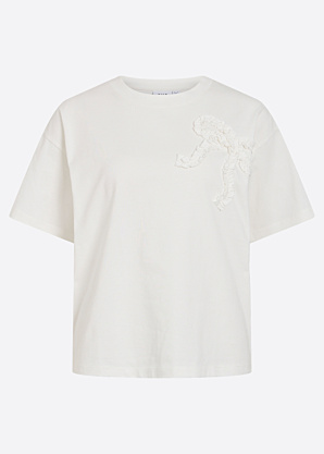 Vila T-krekls Monie Big Bow O-Neck