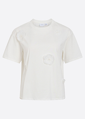 Vila T-krekls Varzima Flower O-Neck