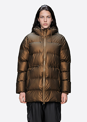 Rains stepeta ziemas jaka Alta Long Puffer String W3T4