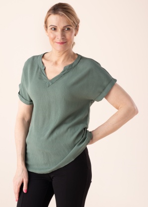 Vero Moda blūze ar īsām piedurknēm Agathe