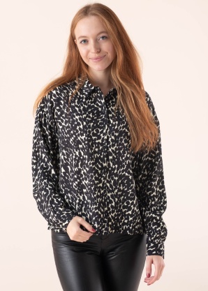 Vero Moda blūze ar garām piedurknēm Siva