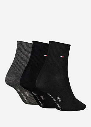Tommy Hilfiger zeķes Short Lurex 3 Pack dāvanu kastītē