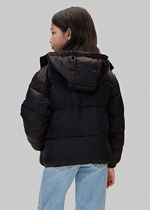 Стёганая зимняя куртка логотип Jacquard Calvin Klein