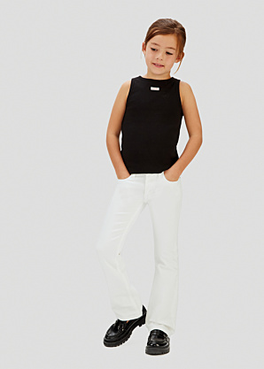 Calvin Klein džinsa bikses Flare White