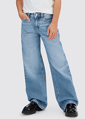 Calvin Klein džinsa bikses Hr Wide Leg Cloudy Blue