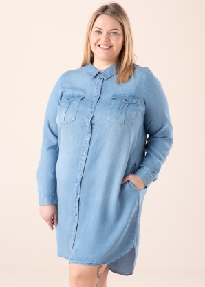 Vero Moda Curve džinsa kleita Sigga Ls Short Dress Mix Ga Cur