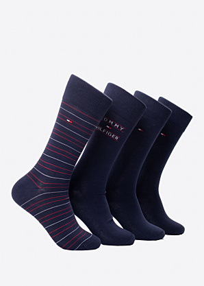 Tommy Hilfiger zeķes Stripe 4 Pack dāvanu kastītē