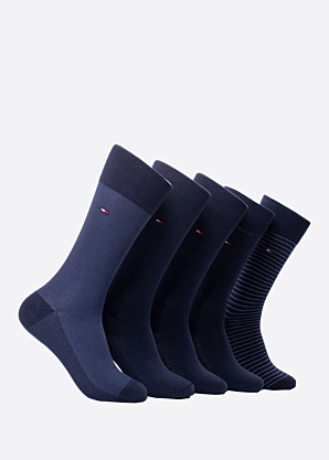 Tommy Hilfiger zeķes Stripe 5 Pack dāvanu kastītē