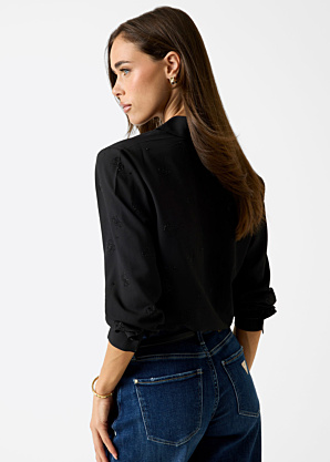 Guess blūze Flore Logotips
