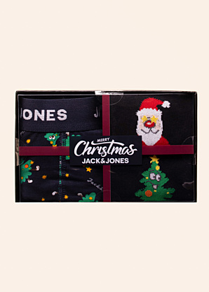 Jack & Jones bokseršorti Jā zeķes Holly dāvanu kastītē